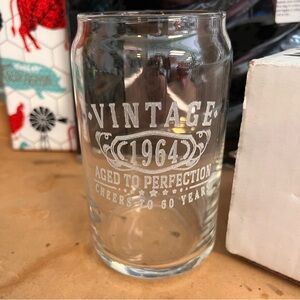 NWT - Spotted Dog Company Vintage “1964”Etched 16oz Can Glass